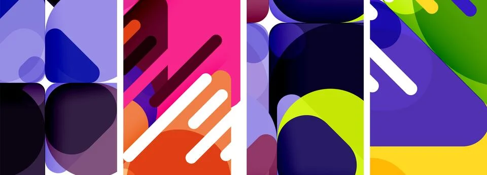 Geometric elements abstract backgrounds for wallpaper, business card, cover Stock Illustration