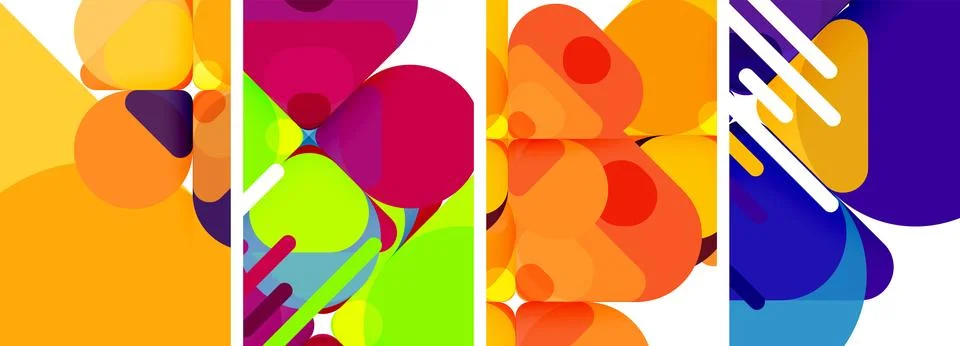 Geometric elements abstract backgrounds for wallpaper, business card, cover Stock Illustration