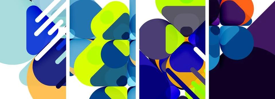 Geometric elements abstract backgrounds for wallpaper, business card, cover Stock Illustration