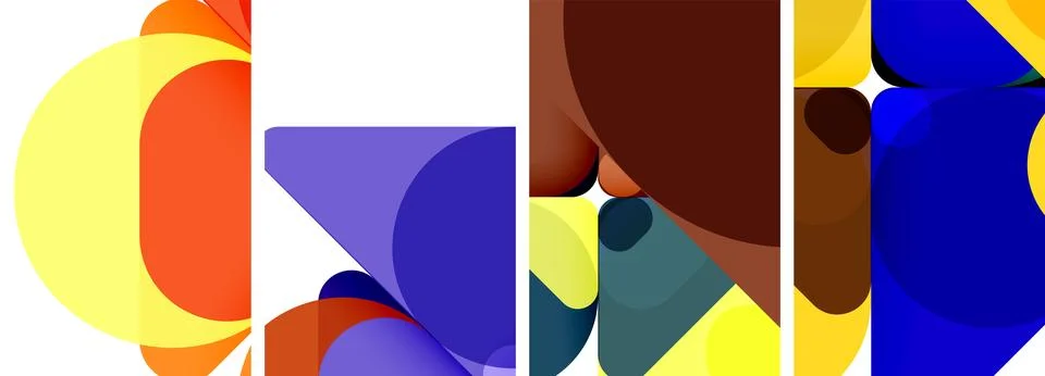 Geometric elements abstract backgrounds for wallpaper, business card, cover Stock Illustration
