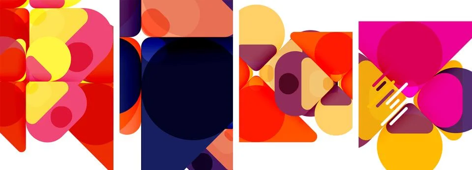 Geometric elements abstract backgrounds for wallpaper, business card, cover Stock Illustration