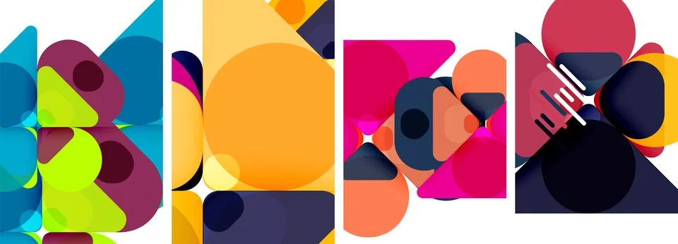 Geometric elements abstract backgrounds for wallpaper, business card, cover Illustrazione stock