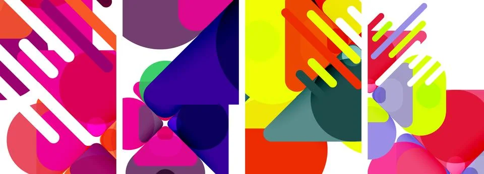 Geometric elements abstract backgrounds for wallpaper, business card, cover Stock Illustration