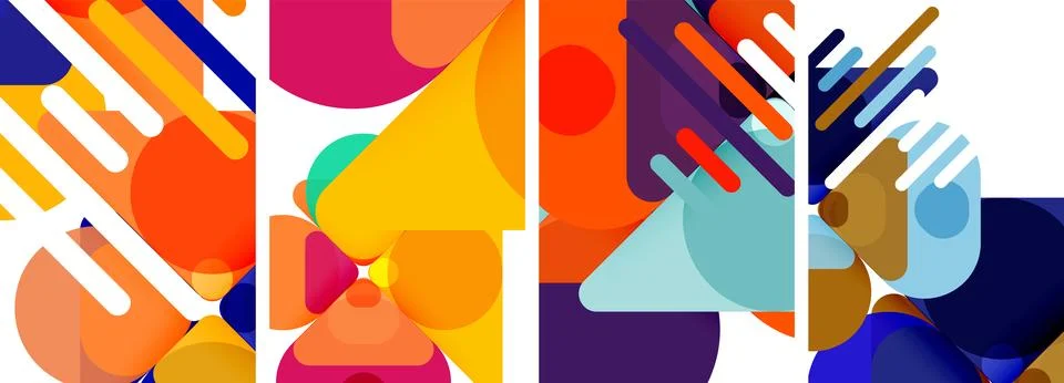 Geometric elements abstract backgrounds for wallpaper, business card, cover Stock Illustration