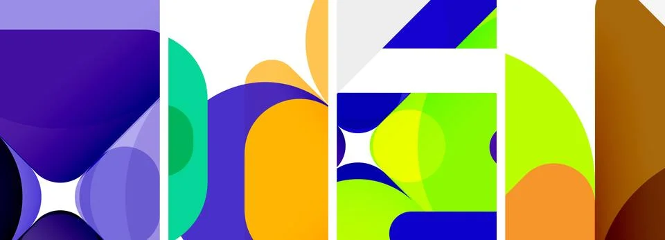 Geometric elements abstract backgrounds for wallpaper, business card, cover Stock Illustration