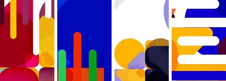 Geometric elements abstract backgrounds for wallpaper, business card, cover Stock Illustration