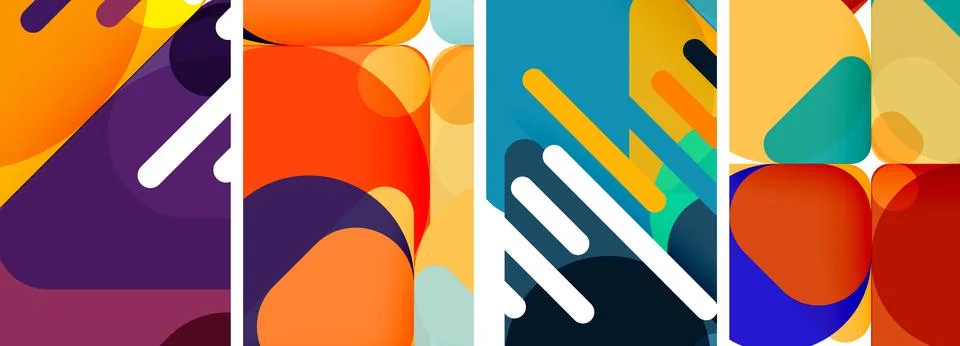 Geometric elements abstract backgrounds for wallpaper, business card, cover Stock Illustration