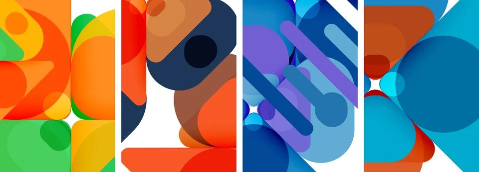 Geometric elements abstract backgrounds for wallpaper, business card, cover Stock Illustration