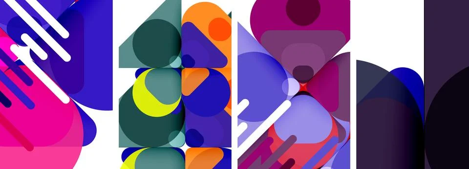 Geometric elements abstract backgrounds for wallpaper, business card, cover Stock Illustration