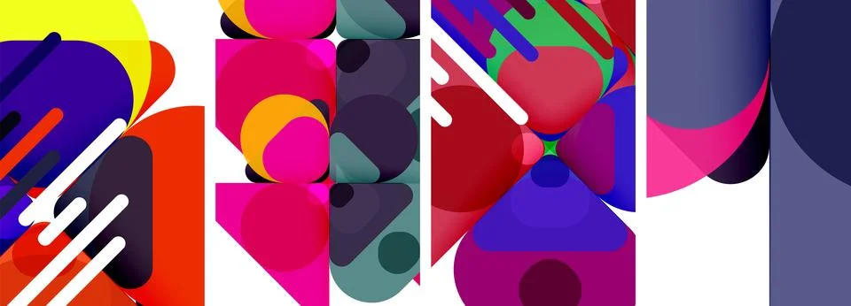 Geometric elements abstract backgrounds for wallpaper, business card, cover Stock Illustration