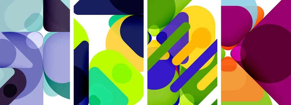 Geometric elements abstract backgrounds for wallpaper, business card, cover Illustrazione stock