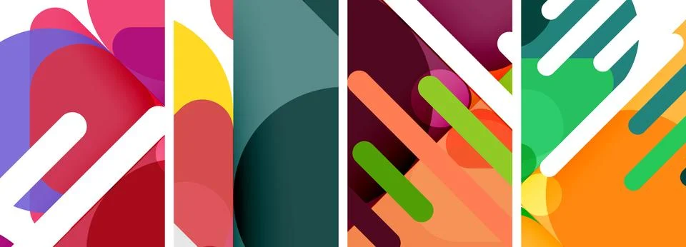 Geometric elements abstract backgrounds for wallpaper, business card, cover Stock Illustration