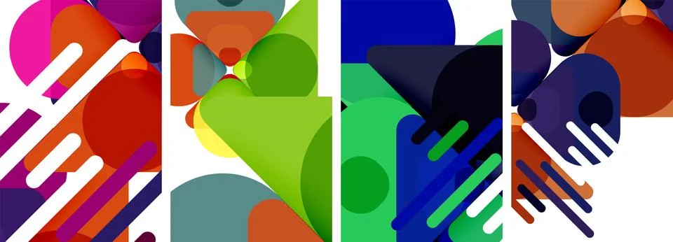 Geometric elements abstract backgrounds for wallpaper, business card, cover Stock Illustration