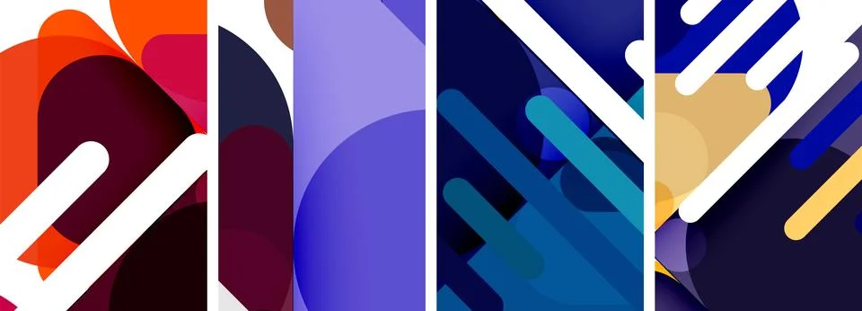 Geometric elements abstract backgrounds for wallpaper, business card, cover Stock Illustration