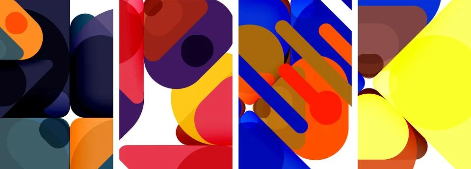 Geometric elements abstract backgrounds for wallpaper, business card, cover Stock Illustration