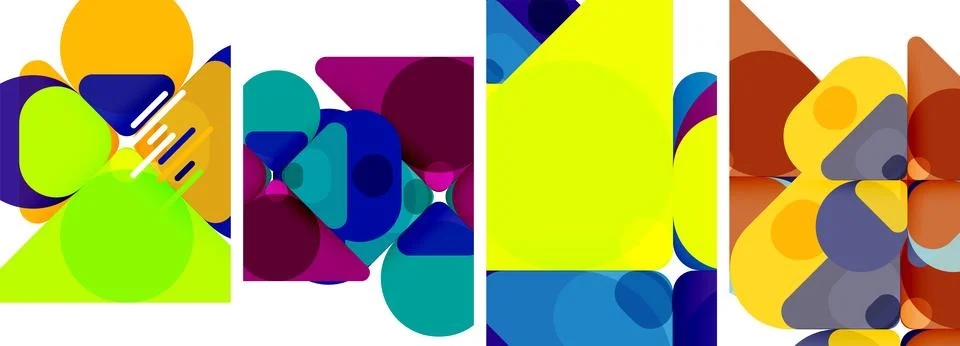 Geometric elements abstract backgrounds for wallpaper, business card, cover Stock Illustration