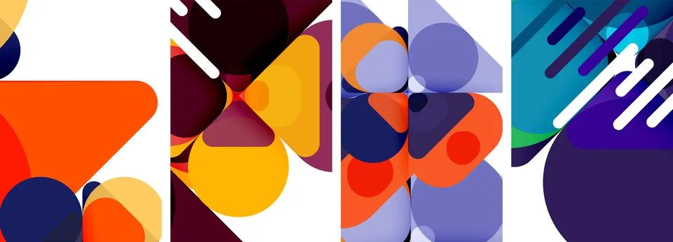 Geometric elements abstract backgrounds for wallpaper, business card, cover Stockillustratie