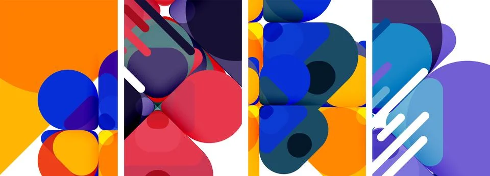 Geometric elements abstract backgrounds for wallpaper, business card, cover Stock Illustration