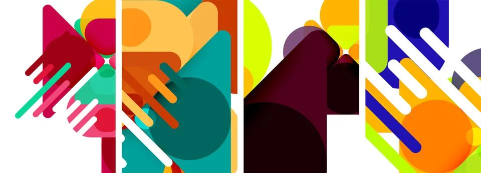 Geometric elements abstract backgrounds for wallpaper, business card, cover Illustrazione stock