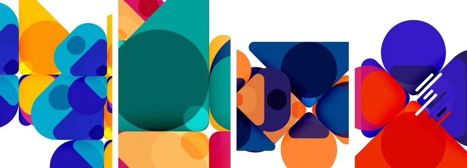 Geometric elements abstract backgrounds for wallpaper, business card, cover Stock Illustration