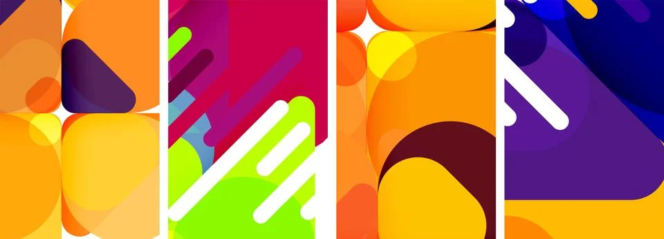 Geometric elements abstract backgrounds for wallpaper, business card, cover Stock Illustration
