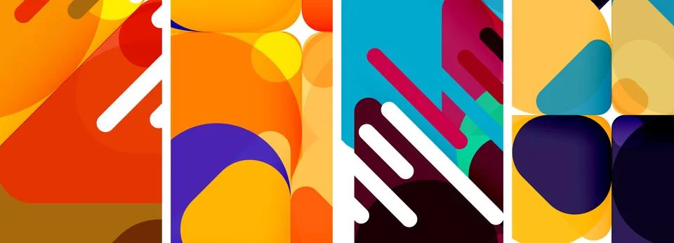 Geometric elements abstract backgrounds for wallpaper, business card, cover 库存插图