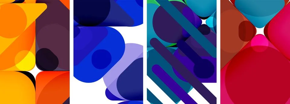 Geometric elements abstract backgrounds for wallpaper, business card, cover Illustrazione stock