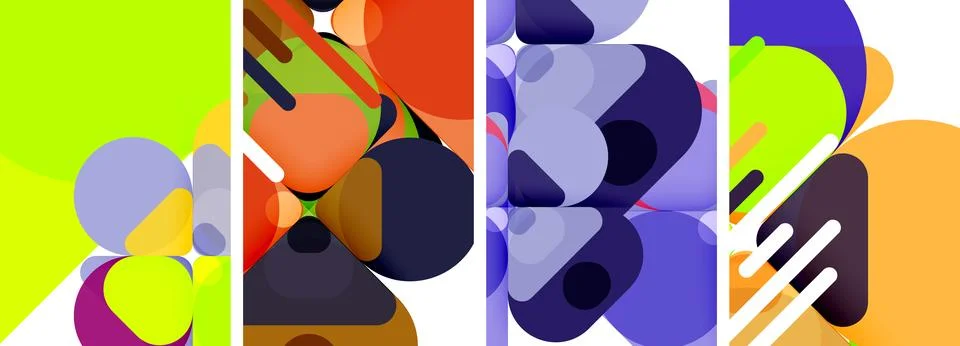 Geometric elements abstract backgrounds for wallpaper, business card, cover Stock Illustration