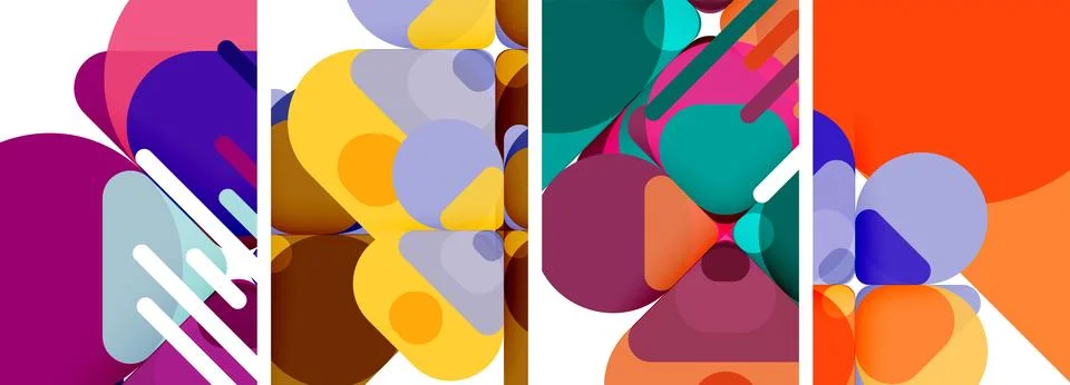 Geometric elements abstract backgrounds for wallpaper, business card, cover Stock Illustration