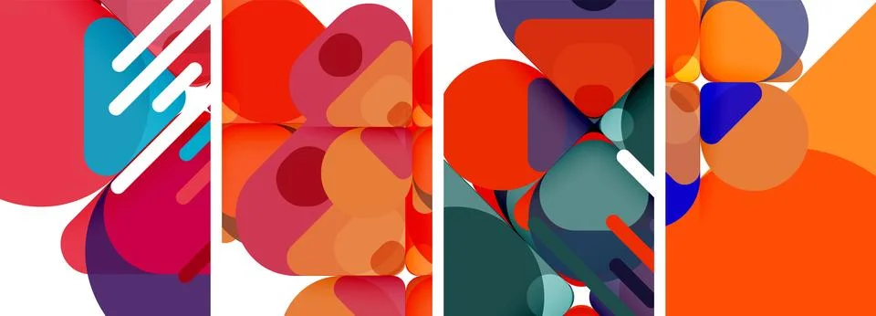 Geometric elements abstract backgrounds for wallpaper, business card, cover Stock Illustration