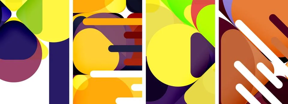 Geometric elements abstract backgrounds for wallpaper, business card, cover Stock Illustration