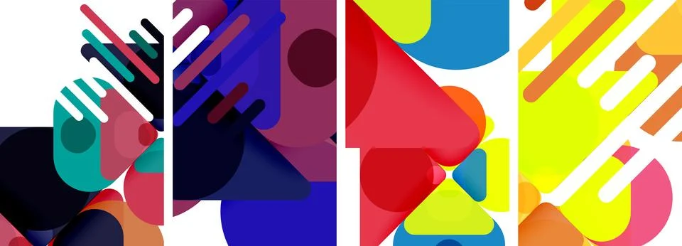 Geometric elements abstract backgrounds for wallpaper, business card, cover Stock Illustration