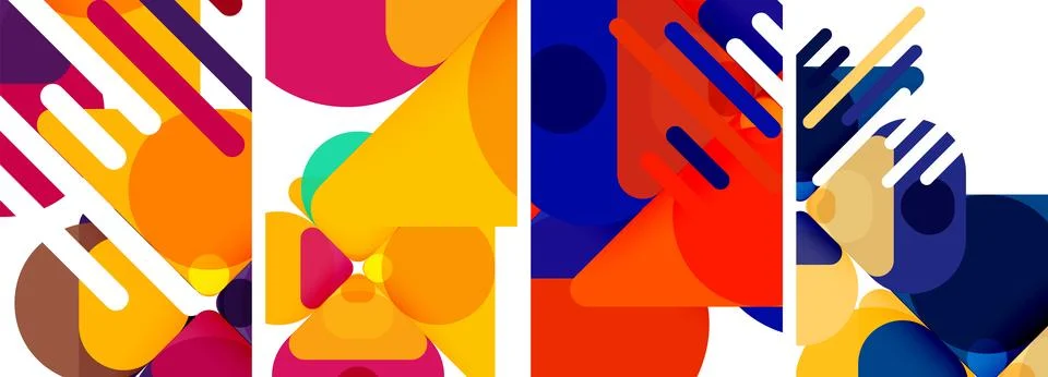 Geometric elements abstract backgrounds for wallpaper, business card, cover Stock Illustration