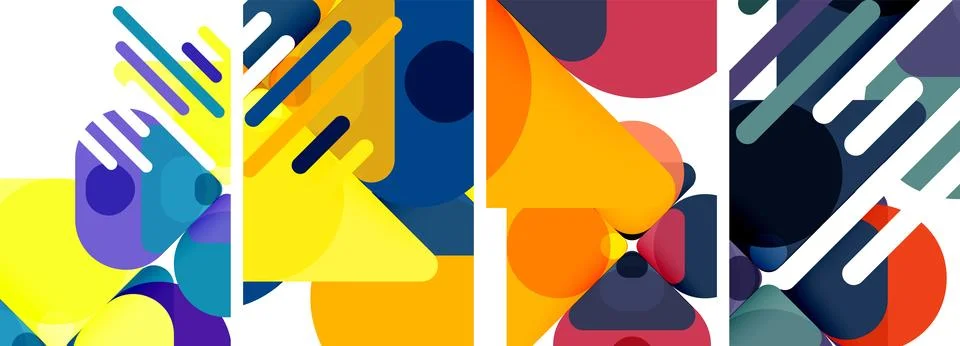 Geometric elements abstract backgrounds for wallpaper, business card, cover Stock Illustration