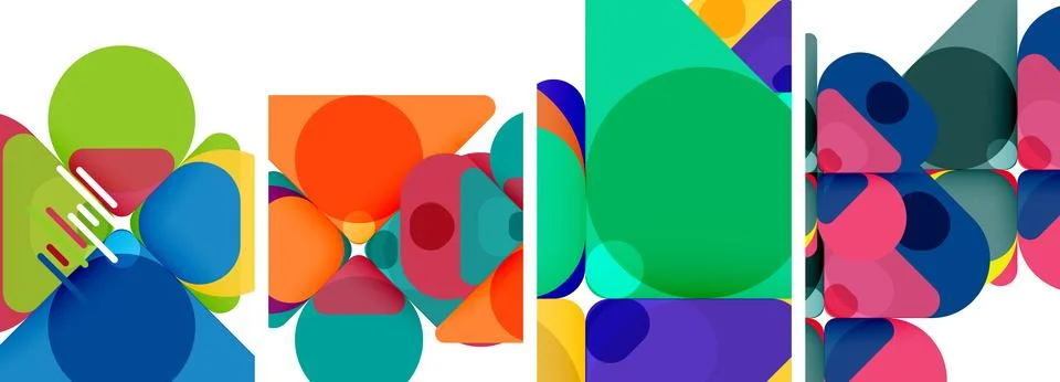 Geometric elements abstract backgrounds for wallpaper, business card, cover Stock Illustration
