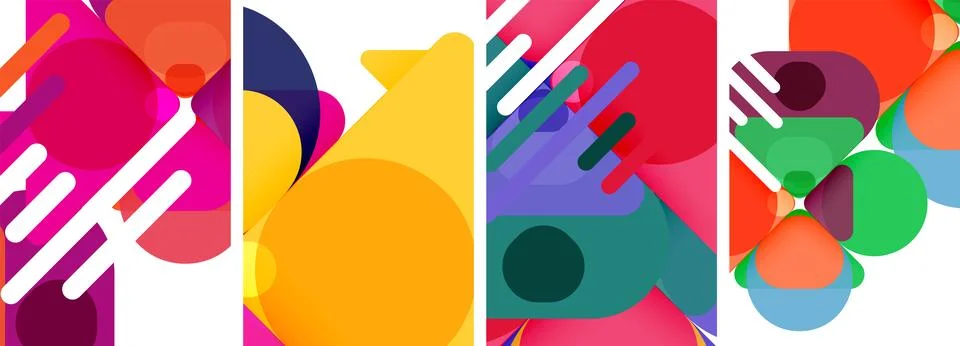 Geometric elements abstract backgrounds for wallpaper, business card, cover Stock Illustration