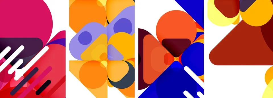Geometric elements abstract backgrounds for wallpaper, business card, cover Illustrazione stock