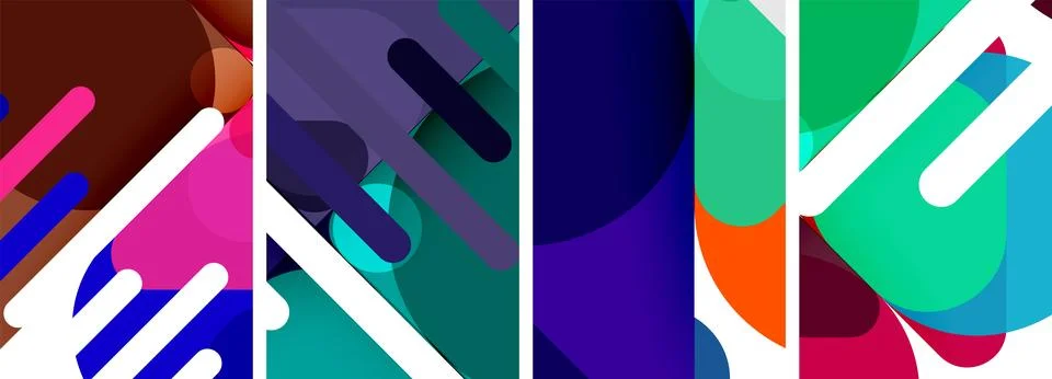 Geometric elements abstract backgrounds for wallpaper, business card, cover Stock Illustration