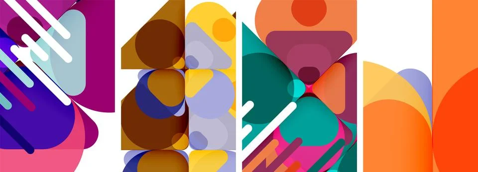 Geometric elements abstract backgrounds for wallpaper, business card, cover Stock Illustration