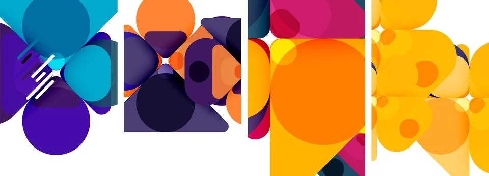 Geometric elements abstract backgrounds for wallpaper, business card, cover Stock Illustration