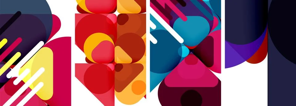 Geometric elements abstract backgrounds for wallpaper, business card, cover Stock Illustration