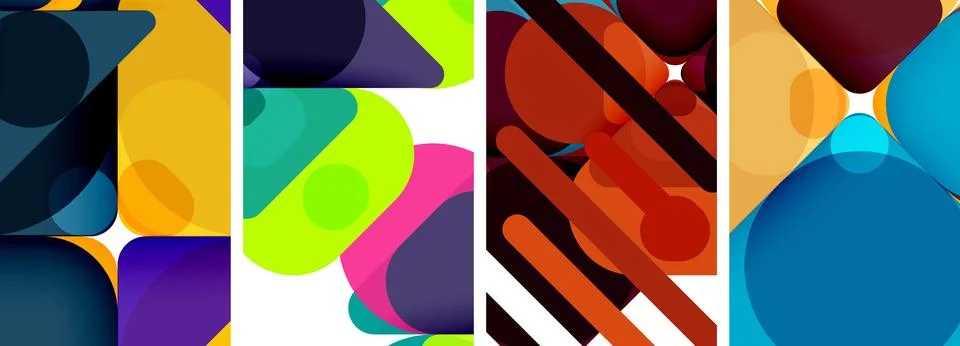 Geometric elements abstract backgrounds for wallpaper, business card, cover Stock Illustration