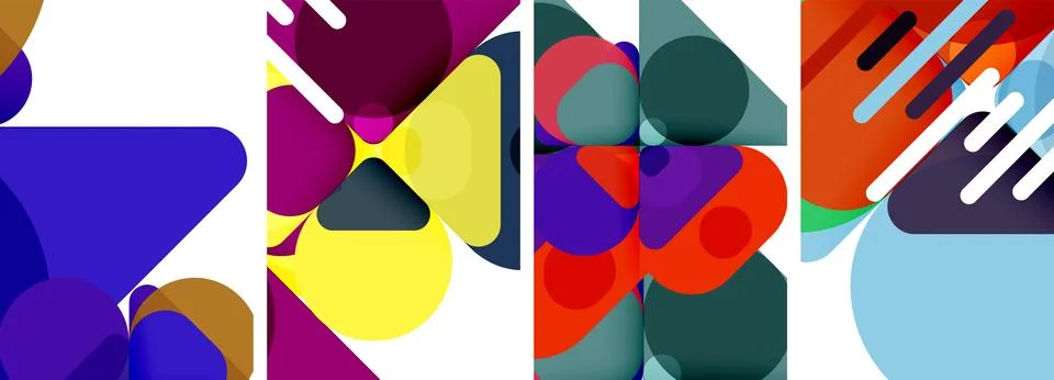Geometric elements abstract backgrounds for wallpaper, business card, cover Stock Illustration