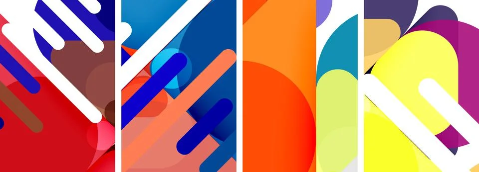 Geometric elements abstract backgrounds for wallpaper, business card, cover Stock Illustration