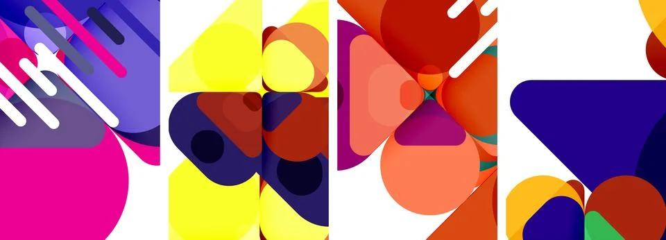 Geometric elements abstract backgrounds for wallpaper, business card, cover Stock Illustration