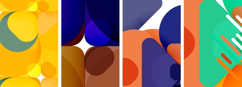 Geometric elements abstract backgrounds for wallpaper, business card, cover Stock Illustration