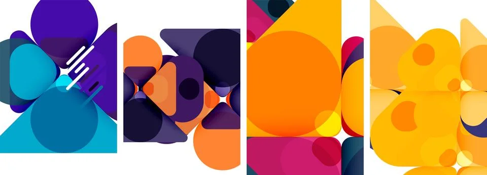 Geometric elements abstract backgrounds for wallpaper, business card, cover Stock Illustration