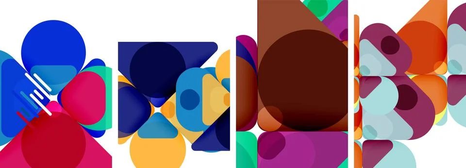 Geometric elements abstract backgrounds for wallpaper, business card, cover Stock Illustration