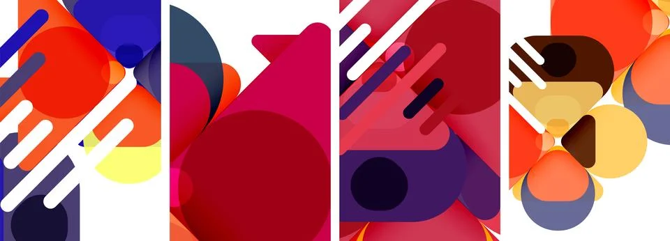 Geometric elements abstract backgrounds for wallpaper, business card, cover Stock Illustration