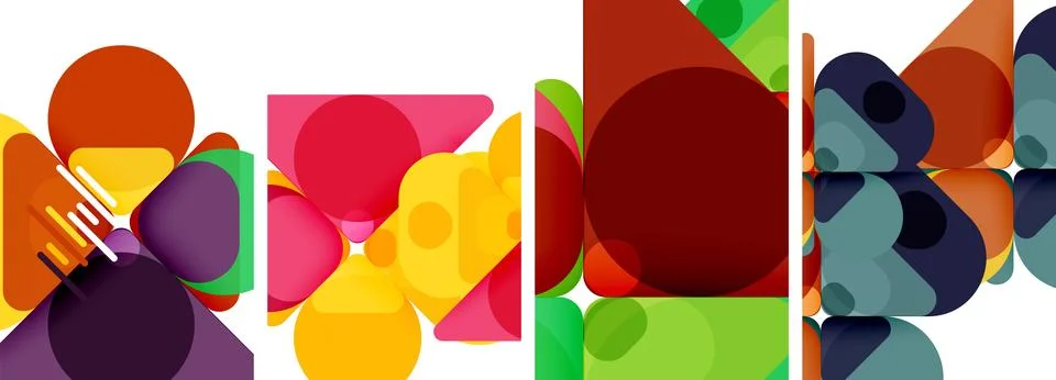 Geometric elements abstract backgrounds for wallpaper, business card, cover Stock Illustration